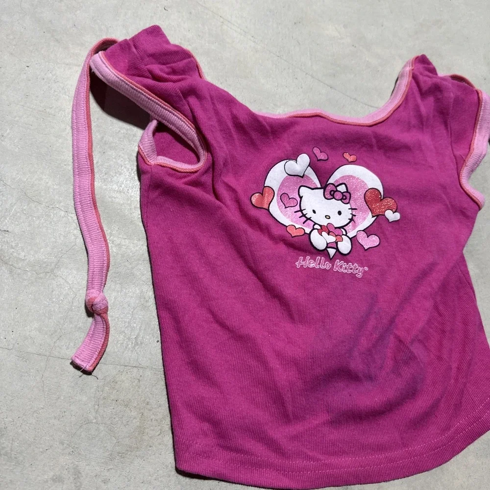 Vintage 1990s Sanrio HELLO KITTY T Shirt Made in USA SZ Small Pink Top Y2K